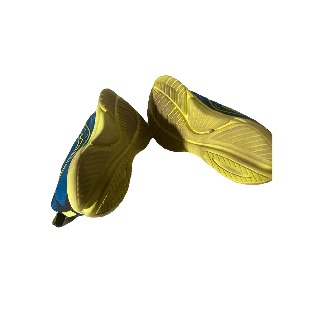 Saucony Women's Kinvara 13 Sneakers, Blue/Yellow, US 8 USED - Picture 5 of 6